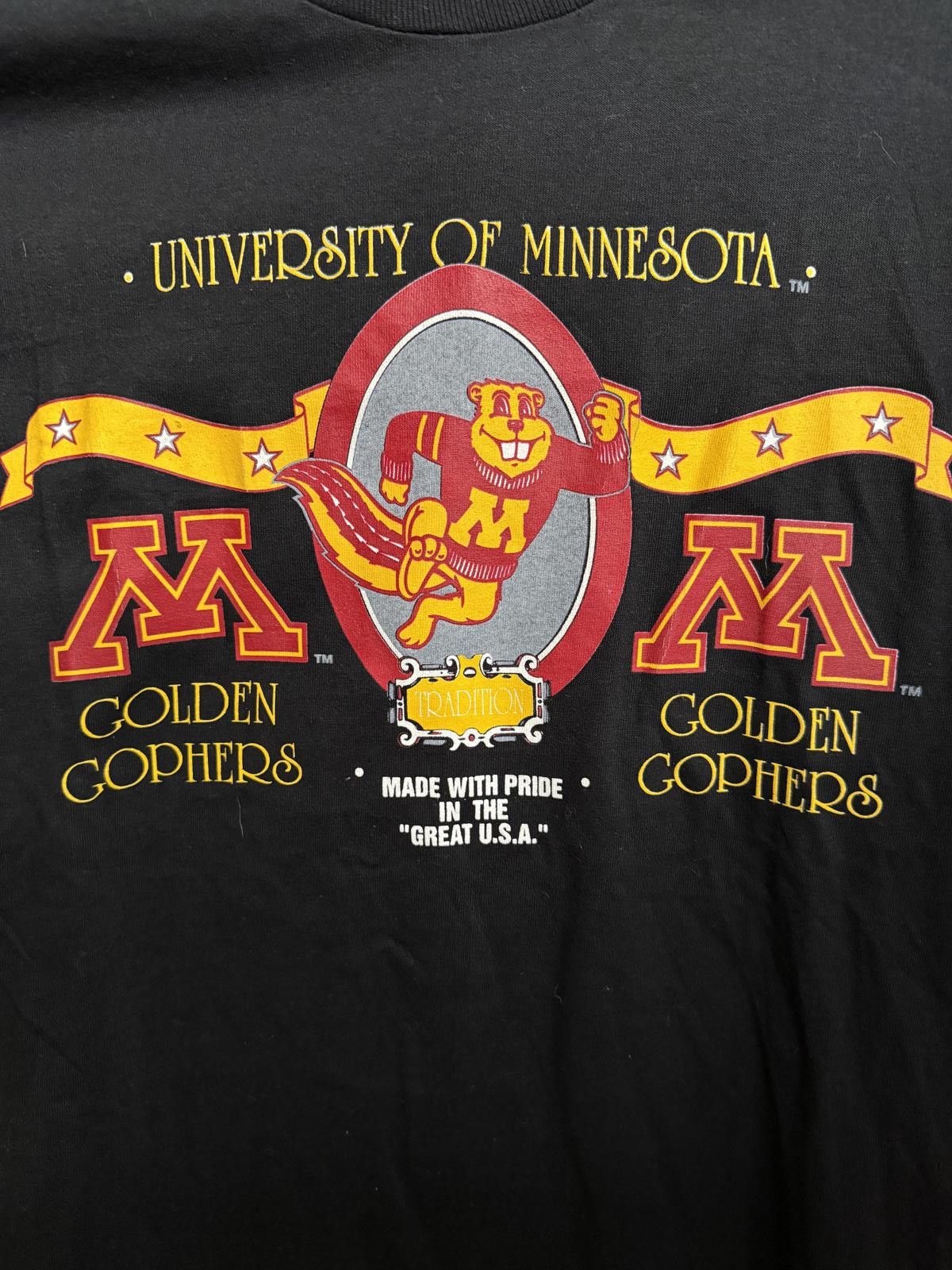 Fruit Of The Loom University of Minnesota T-shirt Golden Gophers Made in USA Size US L / EU 52-54 / 3 - 3 Thumbnail