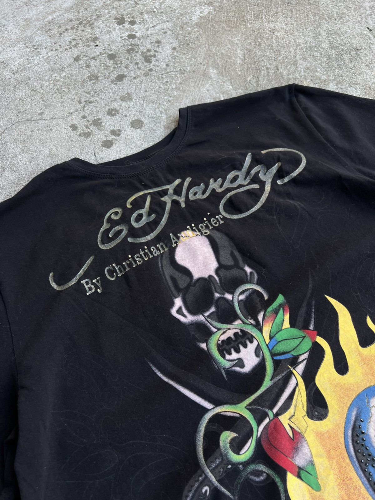 Ed Hardy Ed Hardy Christian Audigier Big Logo T-shirt Full Print Y2k Size US L / EU 52-54 / 3 - 5 Thumbnail