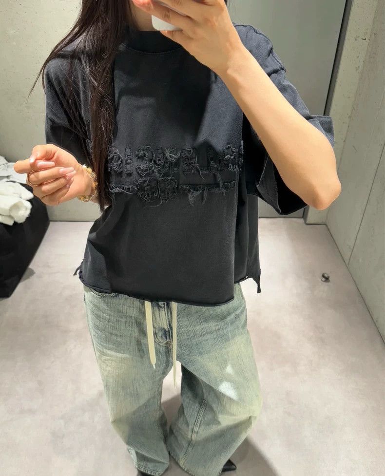Balenciaga Balenciaga Black flocking jacquard technology, chest lette Size US XS / EU 42 / 0 - 7 Thumbnail