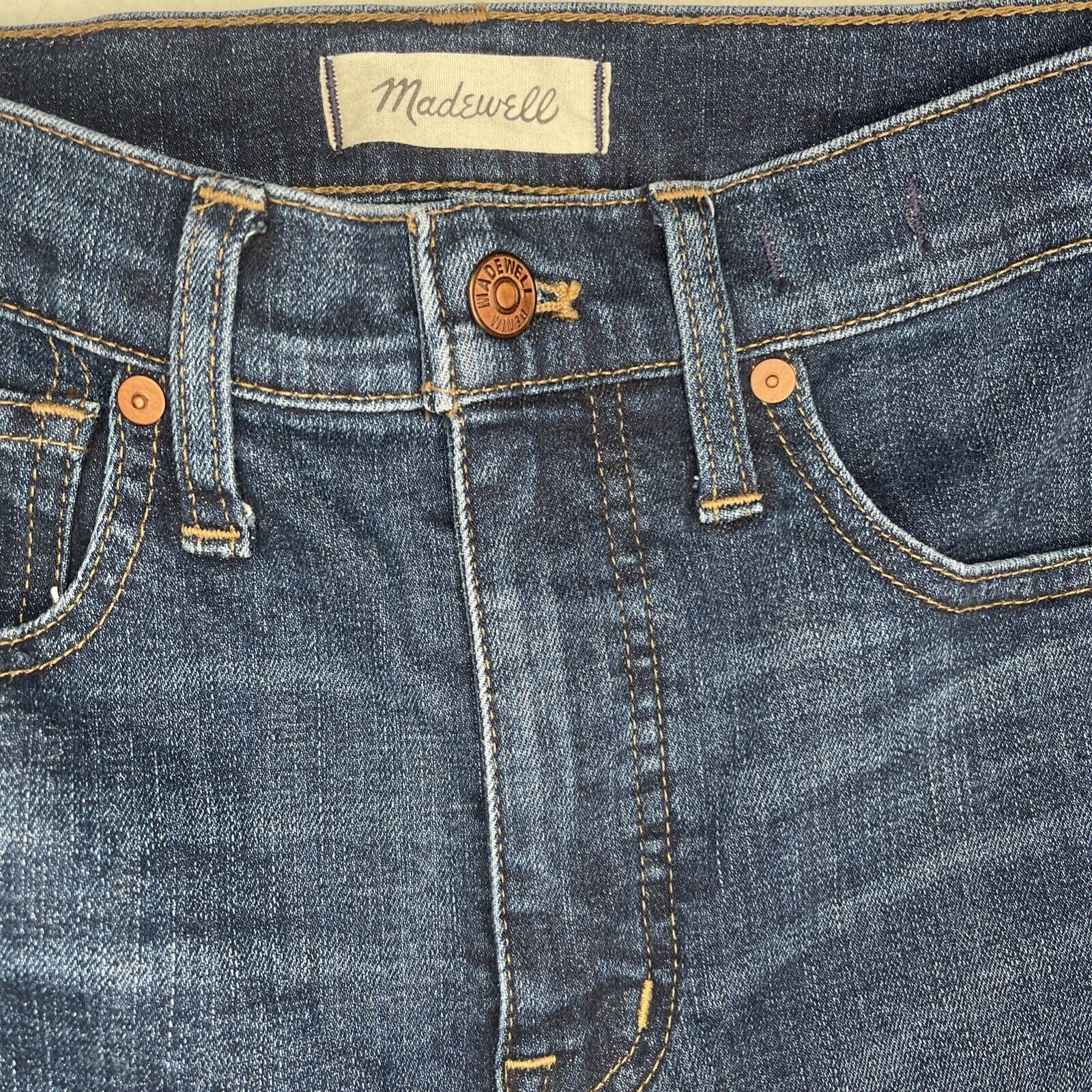 Madewell Madewell High-Rise Skinny Jeans Size 25 Wash Blue Stretch Size 25" / US 0 / IT 36 - 2 Thumbnail