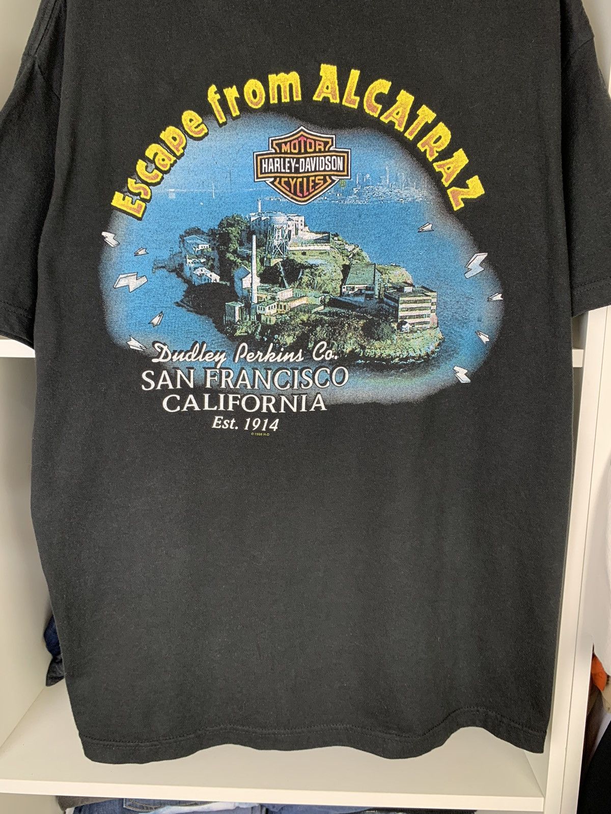 Vintage Vintage Harley Davidson Escape From Alcatraz T-shirt Size US XL / EU 56 / 4 - 25 Thumbnail