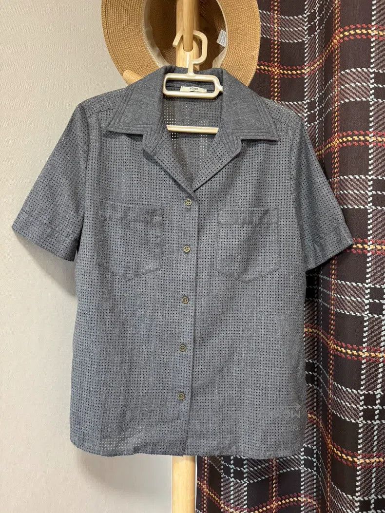 Fendi Wool short-sleeve 100% wool short-sleeve polo shir