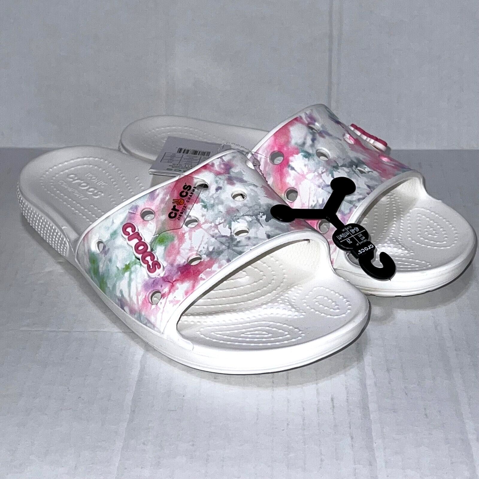 Crocs Crocs Classic Bleach Dye Slide Sandals White Size M11 Size US 11 / EU 44 - 4 Thumbnail
