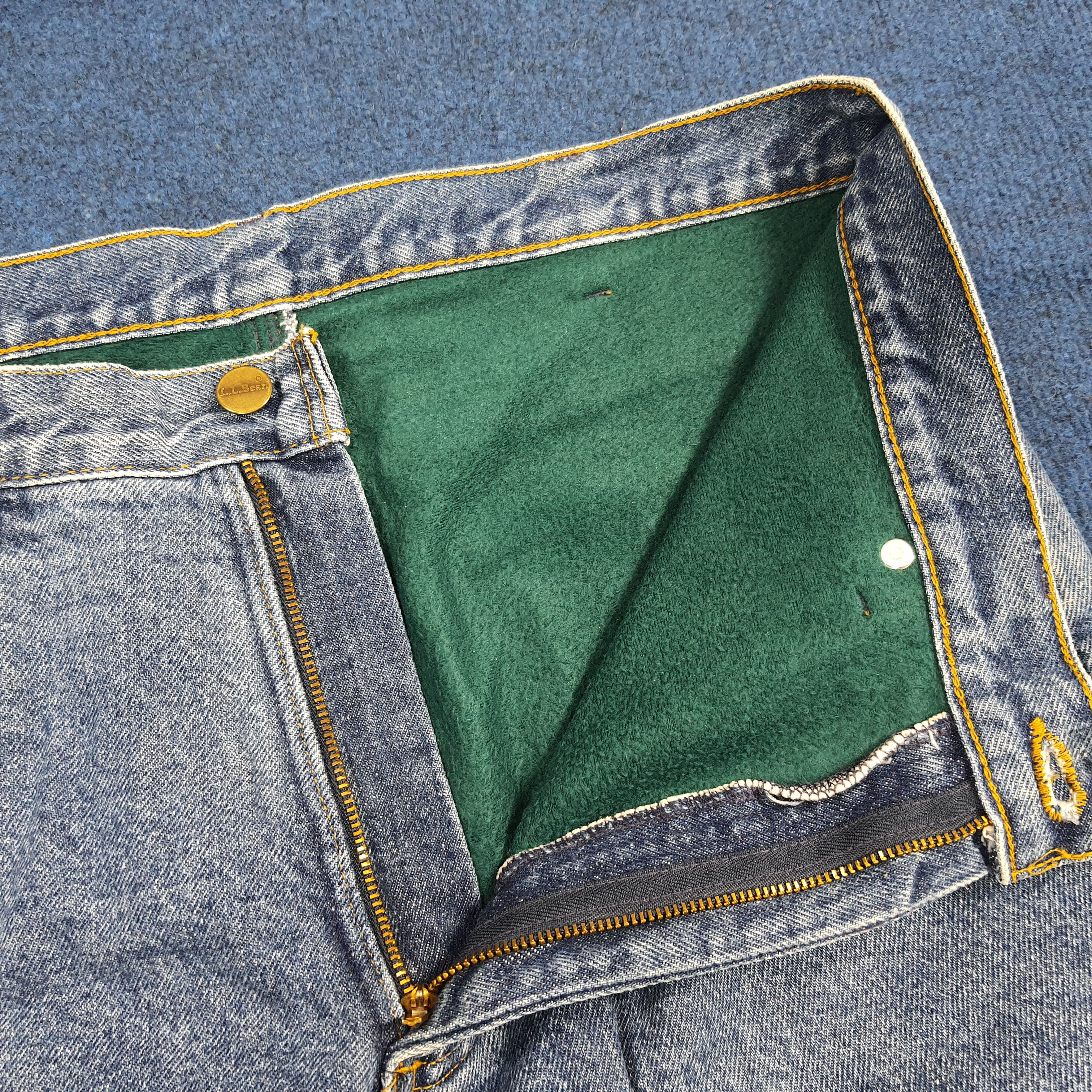 L.L. Bean Vintage L.L. Bean Double L Fleece Lined Jeans C280N1 Size US 33 - 6 Thumbnail