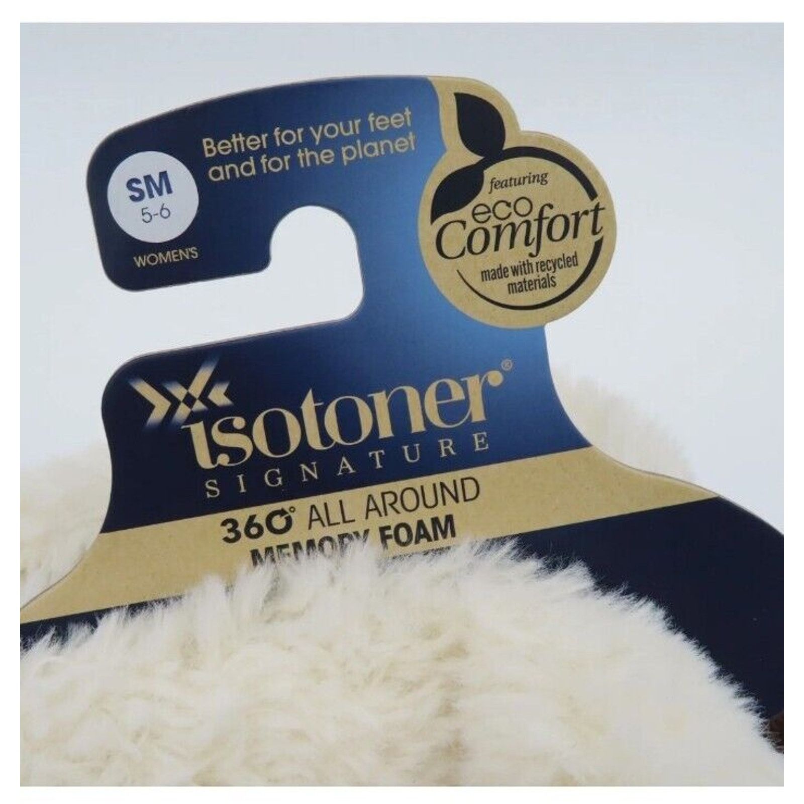 Other Isotoner Slippers Women's S 5-6 Brown Memory Foam Faux Fur Size US 5 / IT 35 - 3 Thumbnail