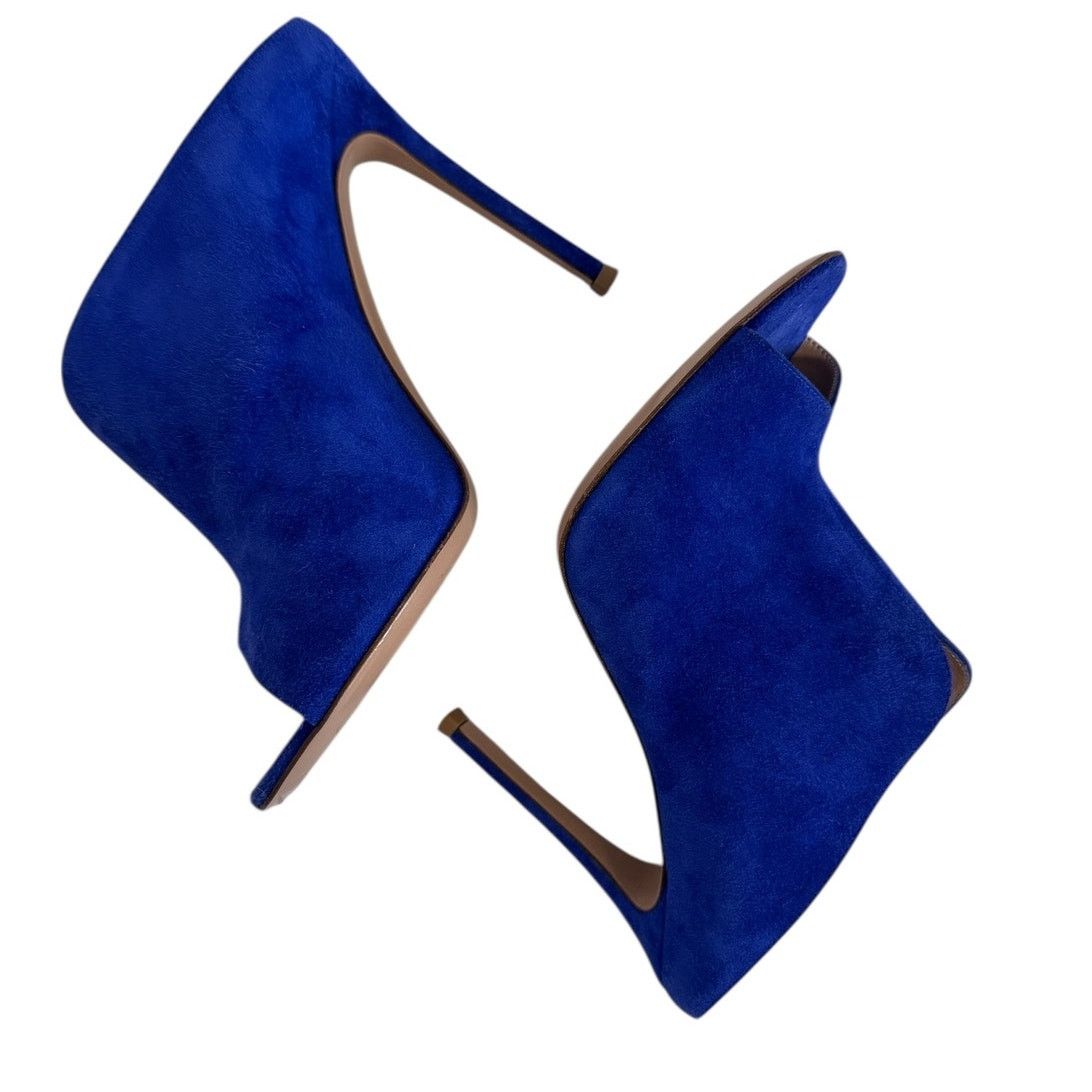 Gianvito Rossi Gianvito Rossi Italy Cobalt Blue Suede Mule Heels Sz 37 Size US 6.5 / IT 36.5 - 9 Thumbnail