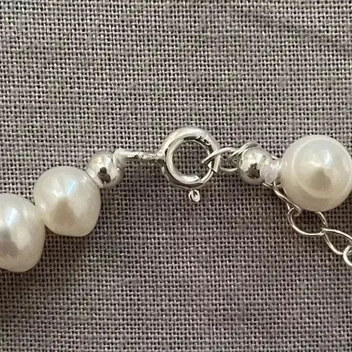 Jewelry Natural freshwater Pearl necklace choker + bracelet Size ONE SIZE - 2 Thumbnail