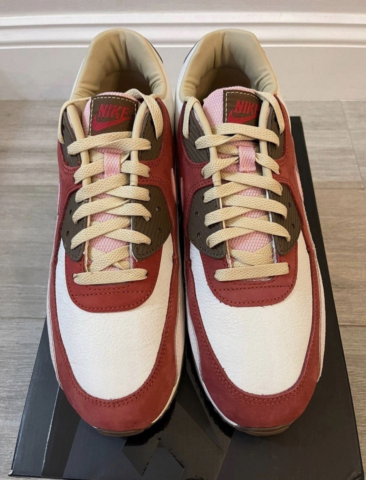 Nike DQM Nike Air Max 90 Bacon Sail Sheen Straw Medium Brown 12 Size US 12 / EU 45 - 5 Thumbnail