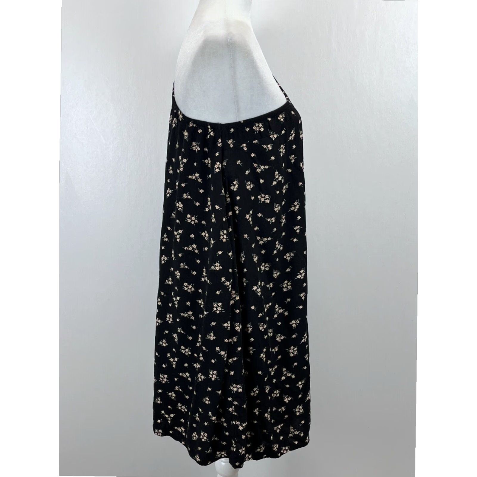 American Eagle Outfitters American Eagle Floral One Shoulder Black Sheath Dress Medium Womens Size M / US 6-8 / IT 42-44 - 4 Thumbnail