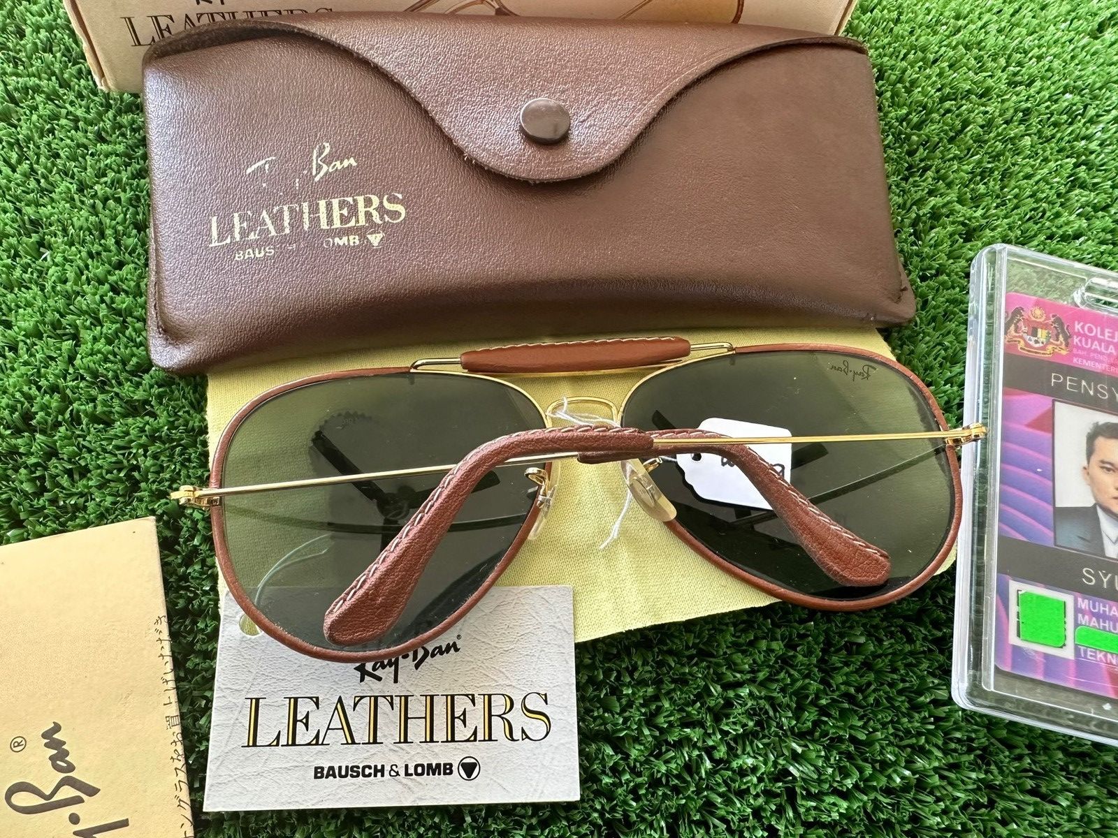 RayBan Vintage Rayban ODM II Leather NOS Size ONE SIZE - 3 Thumbnail