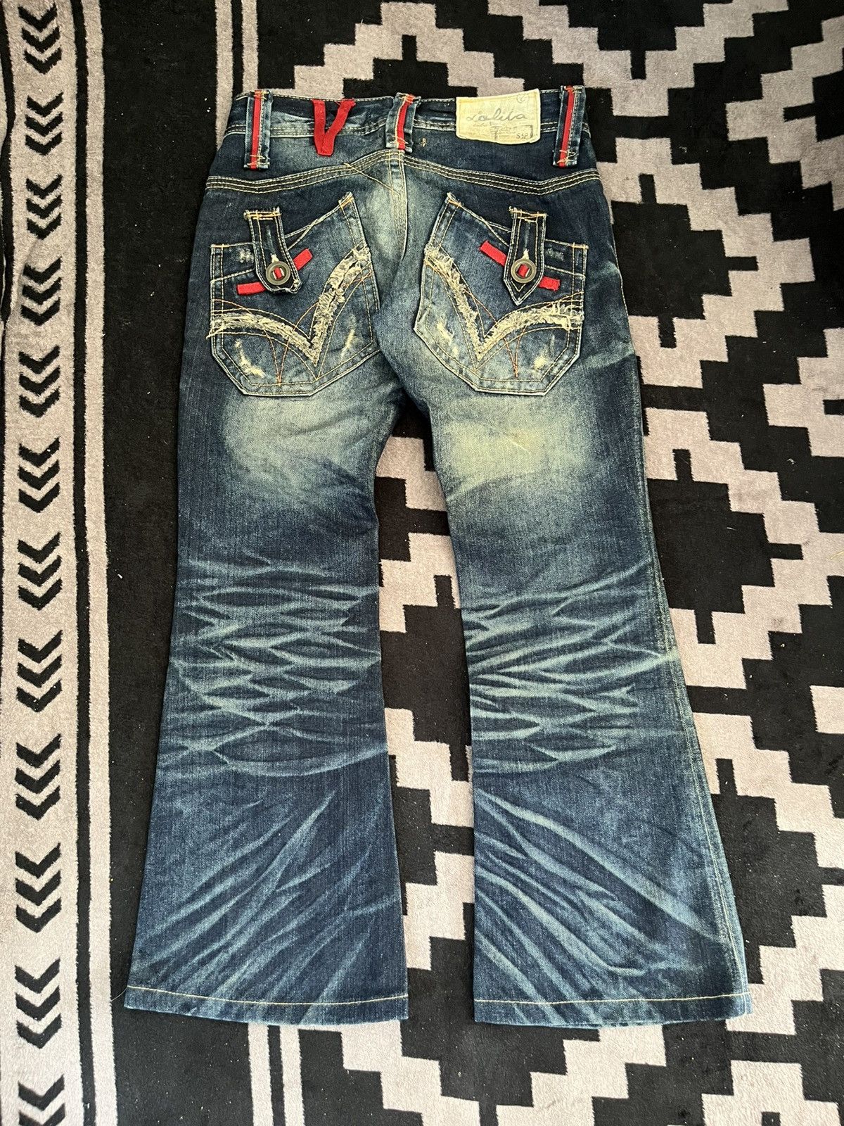 Japanese Brand Yashimoto nara lolita mudwash flare jeans Size US 26 / EU 42 - 4 Thumbnail