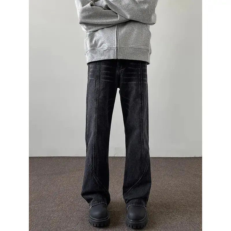 Japanese Brand Retro loose straight leg micro flared jeans Size US 32 / EU 48 - 6 Thumbnail