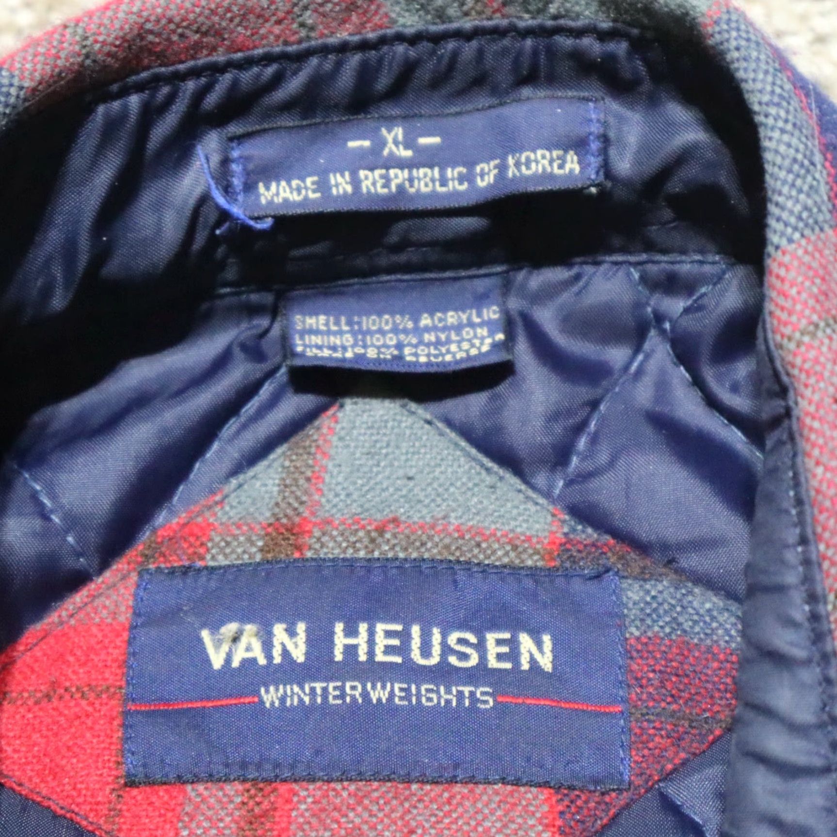 Van Heusen Van Heusen Vintage Yes Red Plaid Fleece Jacket Full Button Up Pockets Men's Size XL Size US XL / EU 56 / 4 - 3 Thumbnail