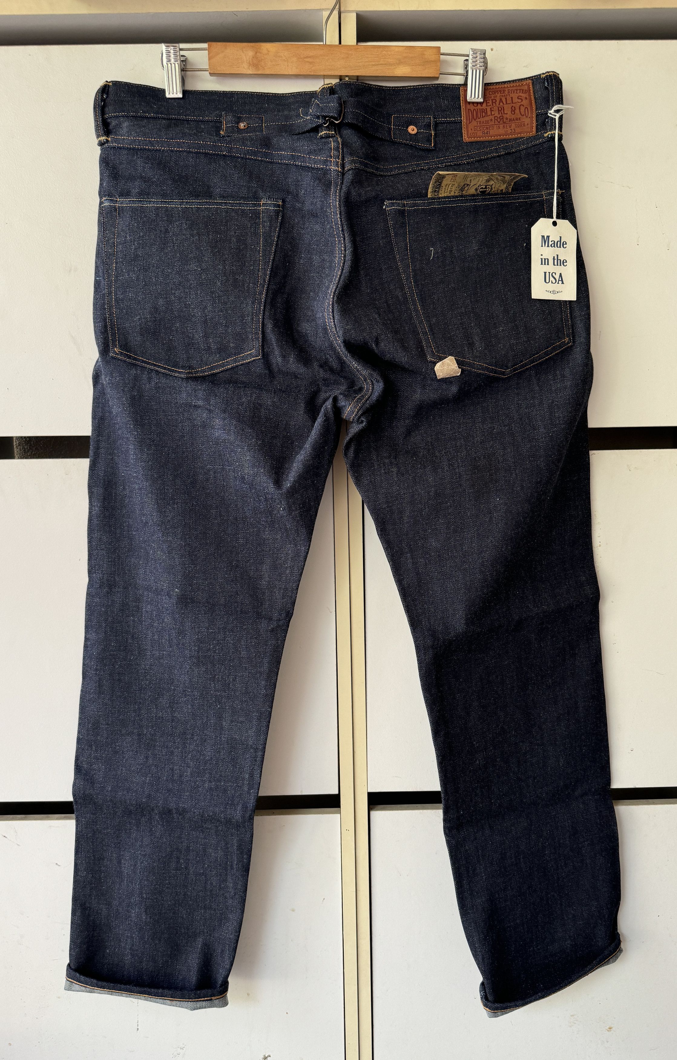 RRL Ralph Lauren × Ralph Lauren RRL DOUBLE RL TYPE 41 SELVEDGE JEANS ( W33) Size US 33 - 2 Thumbnail