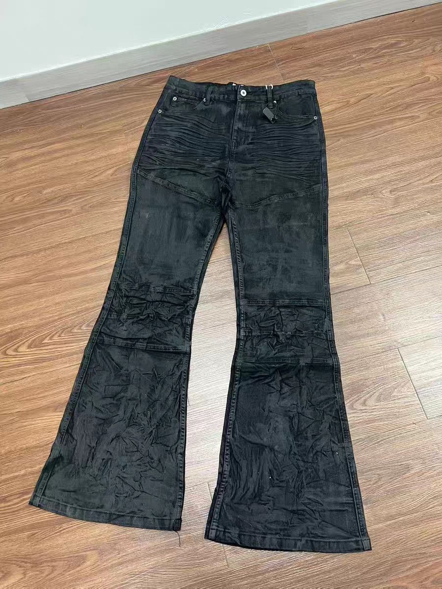 Jean ltx vintage punk grunge patchwork stack wax coated jeans Size US 36 / EU 52 - 7 Thumbnail