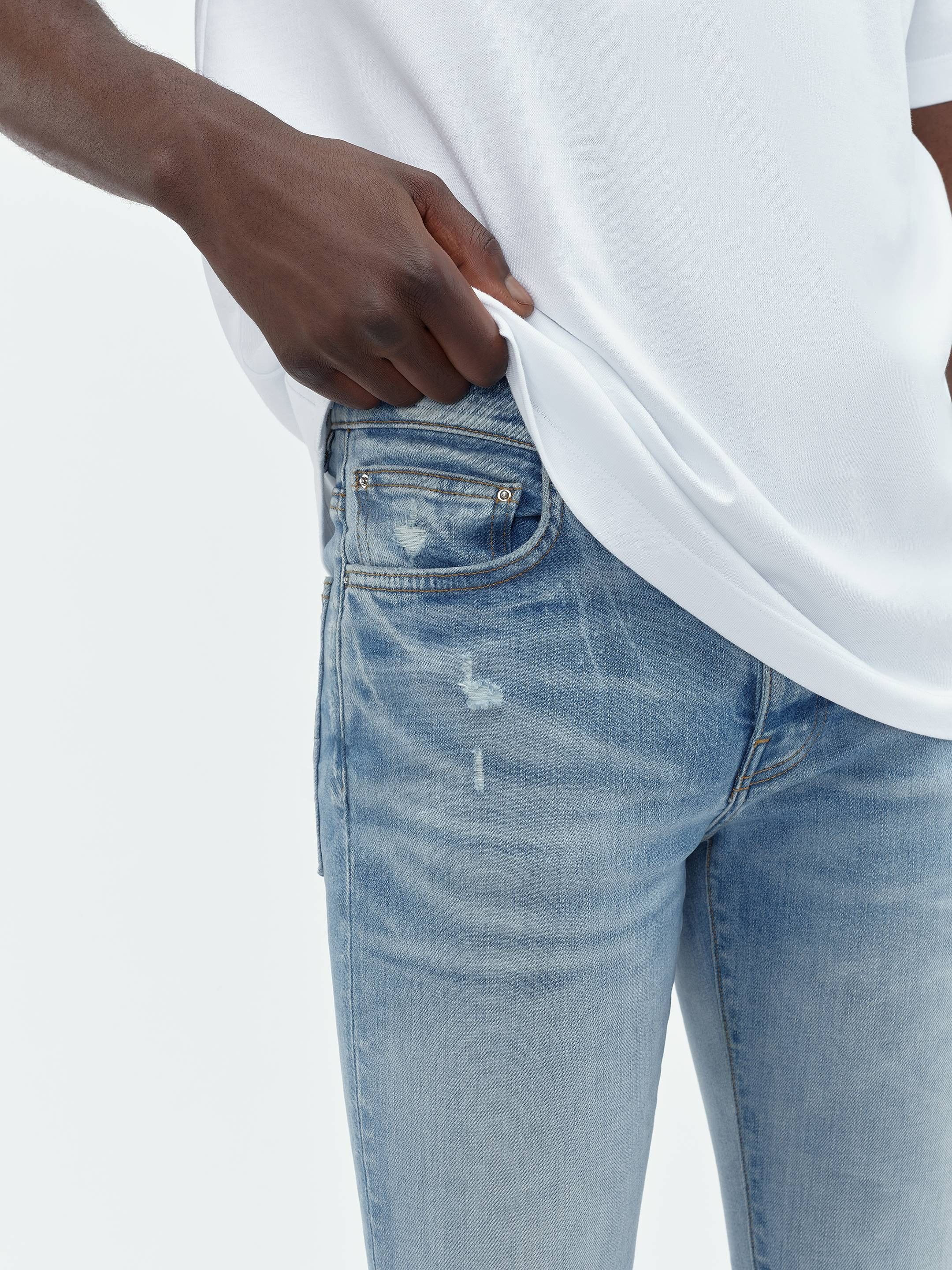 Amiri o1mle0925 Stack Jeans in Blue Size US 31 - 5 Thumbnail