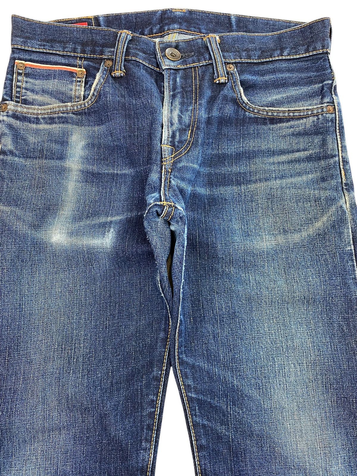 Edwin Edwin X Selvage Blue Wash Whiskered Style Loose Jeans Size US 31 - 2 Thumbnail