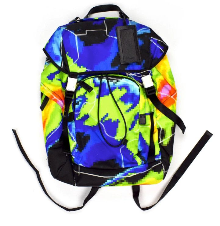 Prada Prada Radar Print Nylon Backpack Size ONE SIZE - 3 Thumbnail