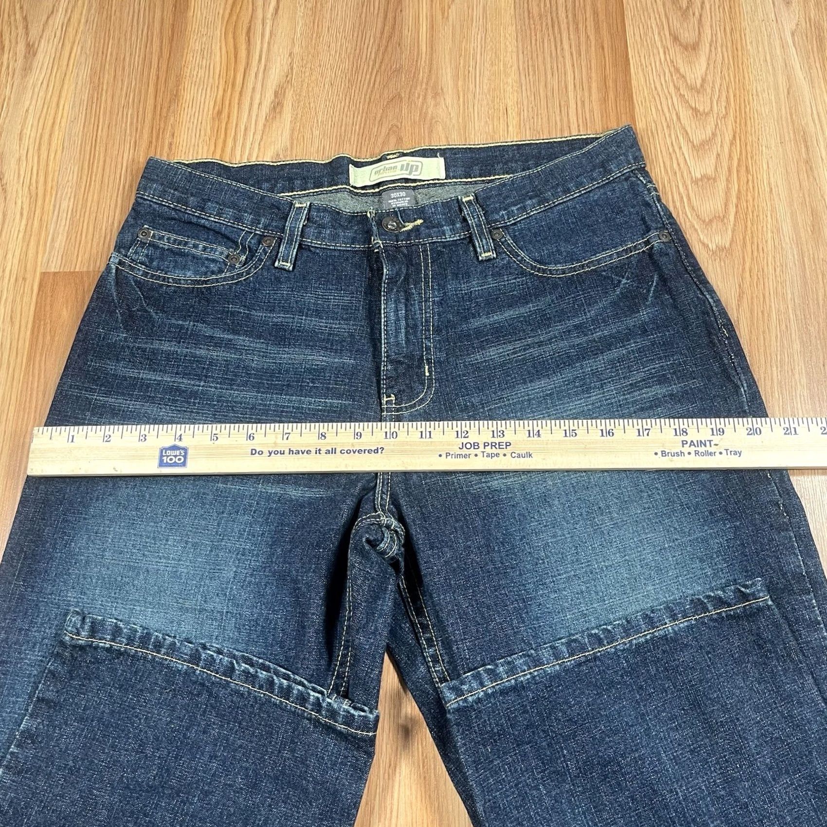 Vintage Urban Up Jeans Mens 30Wx30L Low Rise Straight Leg Blue Denim Pants 100% Cotton 5 Pockets Belt Loops Size US 30 / EU 46 - 5 Thumbnail