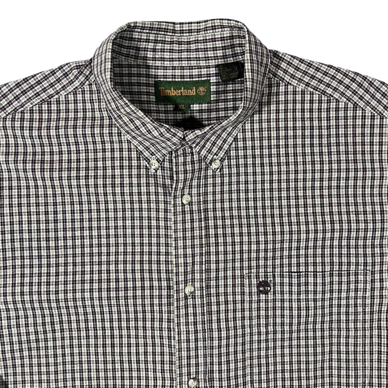 Timberland VINTAGE Timberland Burgundy Cream Check Long Sleeve Button-Up Shirt XL XXL Mens Size US XL / EU 56 / 4 - 2 Thumbnail