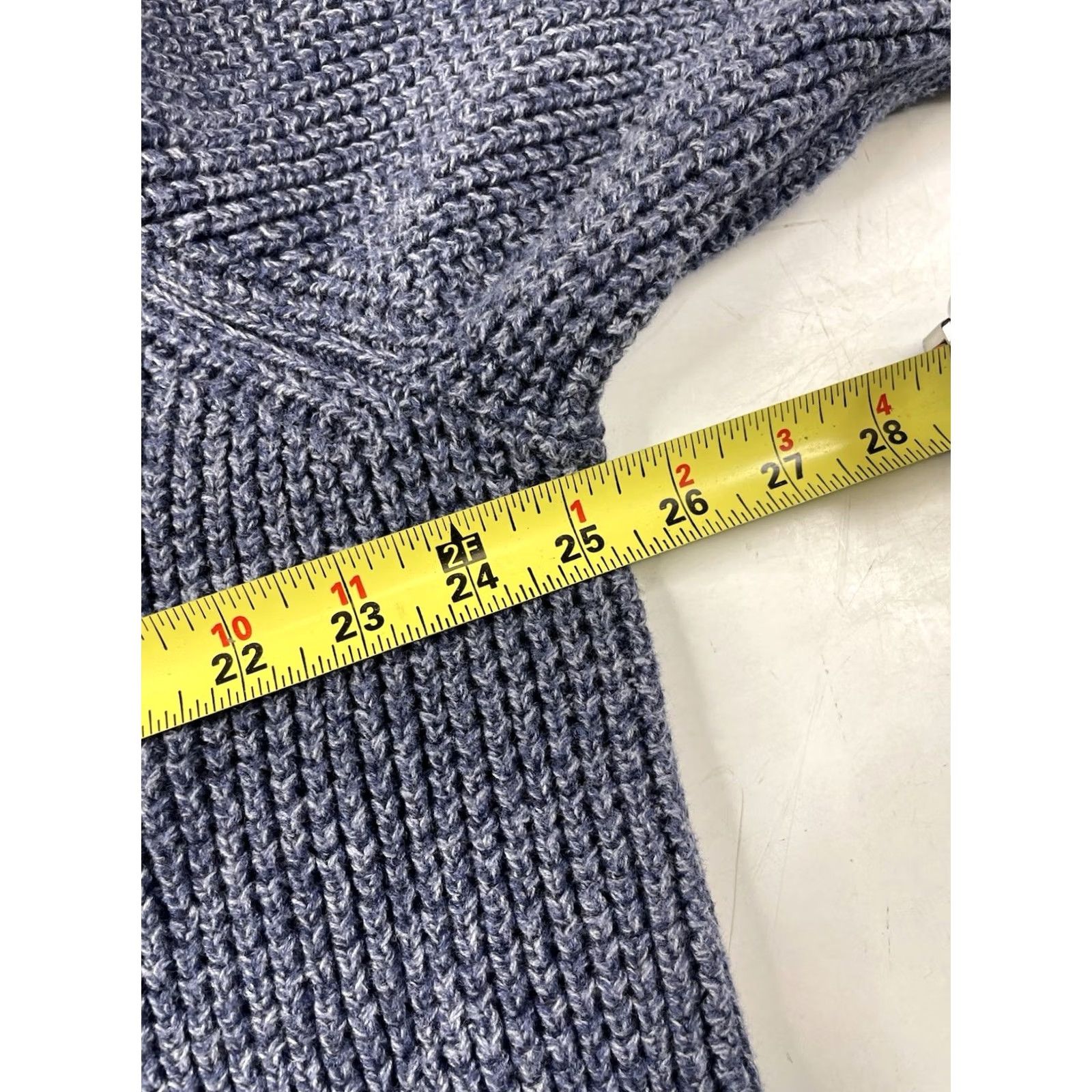 Vintage L.L. Bean Sweater 1/4 Zip Waffle-Knit Heavy Mens 3XLT Blue Cotton Mock Neck Pullover Big & Tall Size US XXL / EU 58 / 5 - 6 Thumbnail