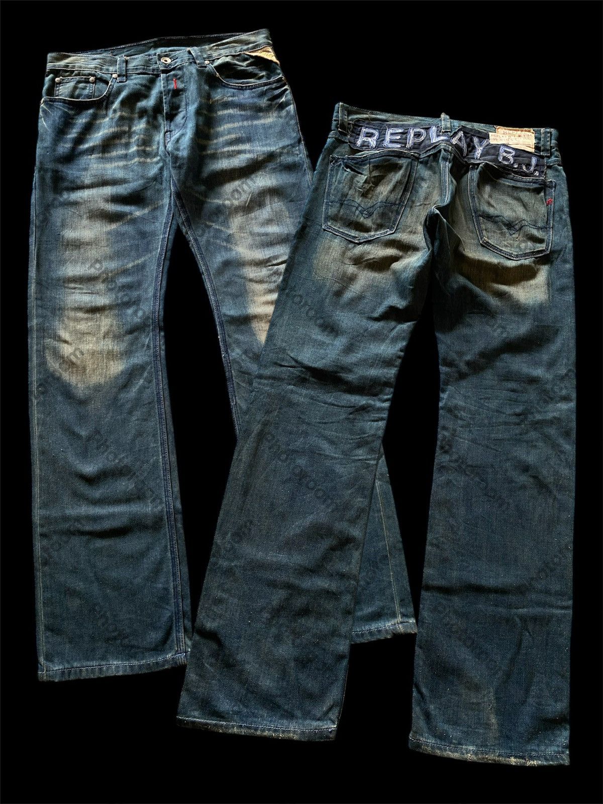 Hysteric Glamour × Japanese Brand × Tornado Mart 💥last call💥Baggy Jeans Vintage Japanese Replay Mud Rusty Size US 34 / EU 50 - 1 Thumbnail