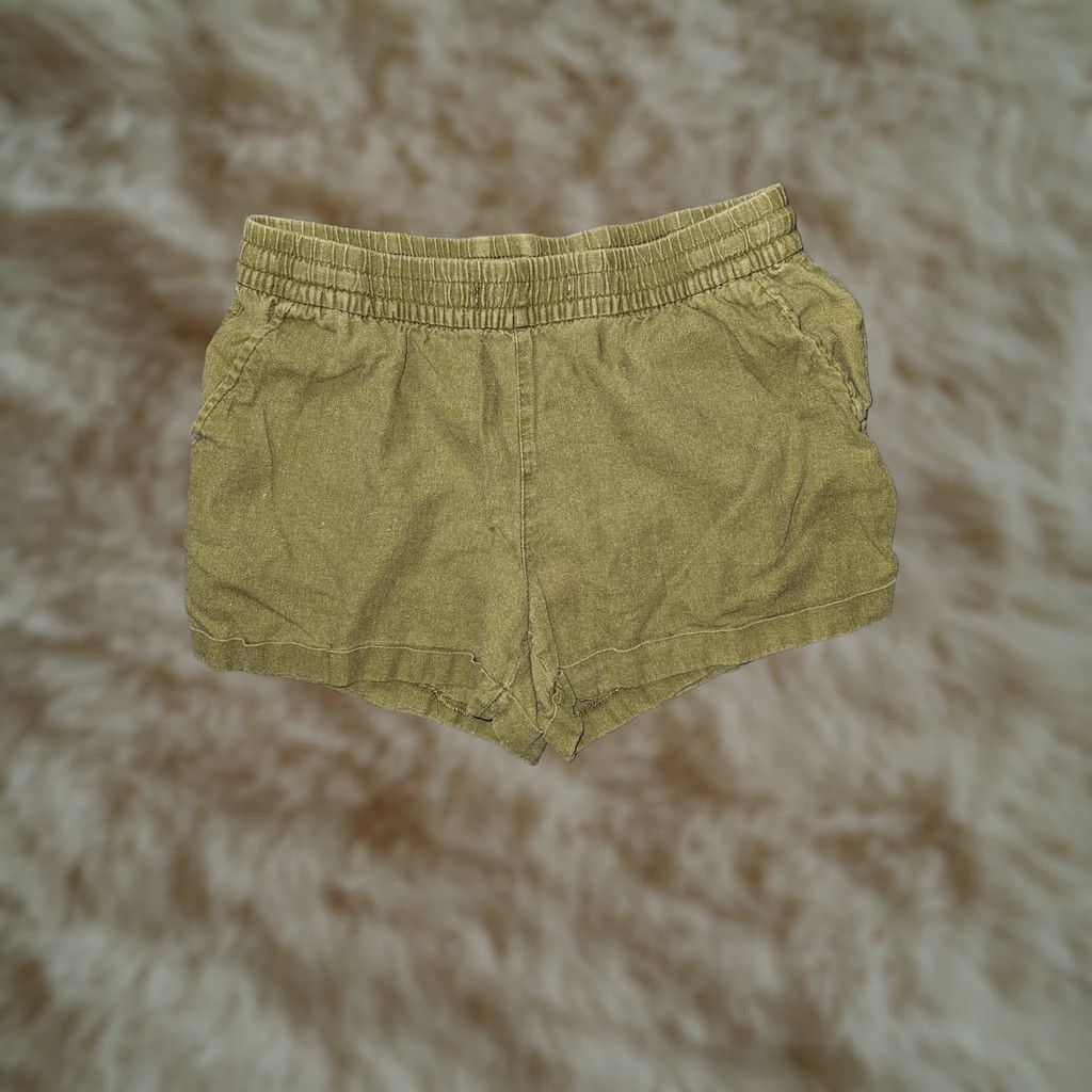 Old Navy Old Navy Shorts Womens Medium Linen Blend Elastic Waist Casual Pockets Green Size 32" / US 10 / IT 46 - 1 Thumbnail