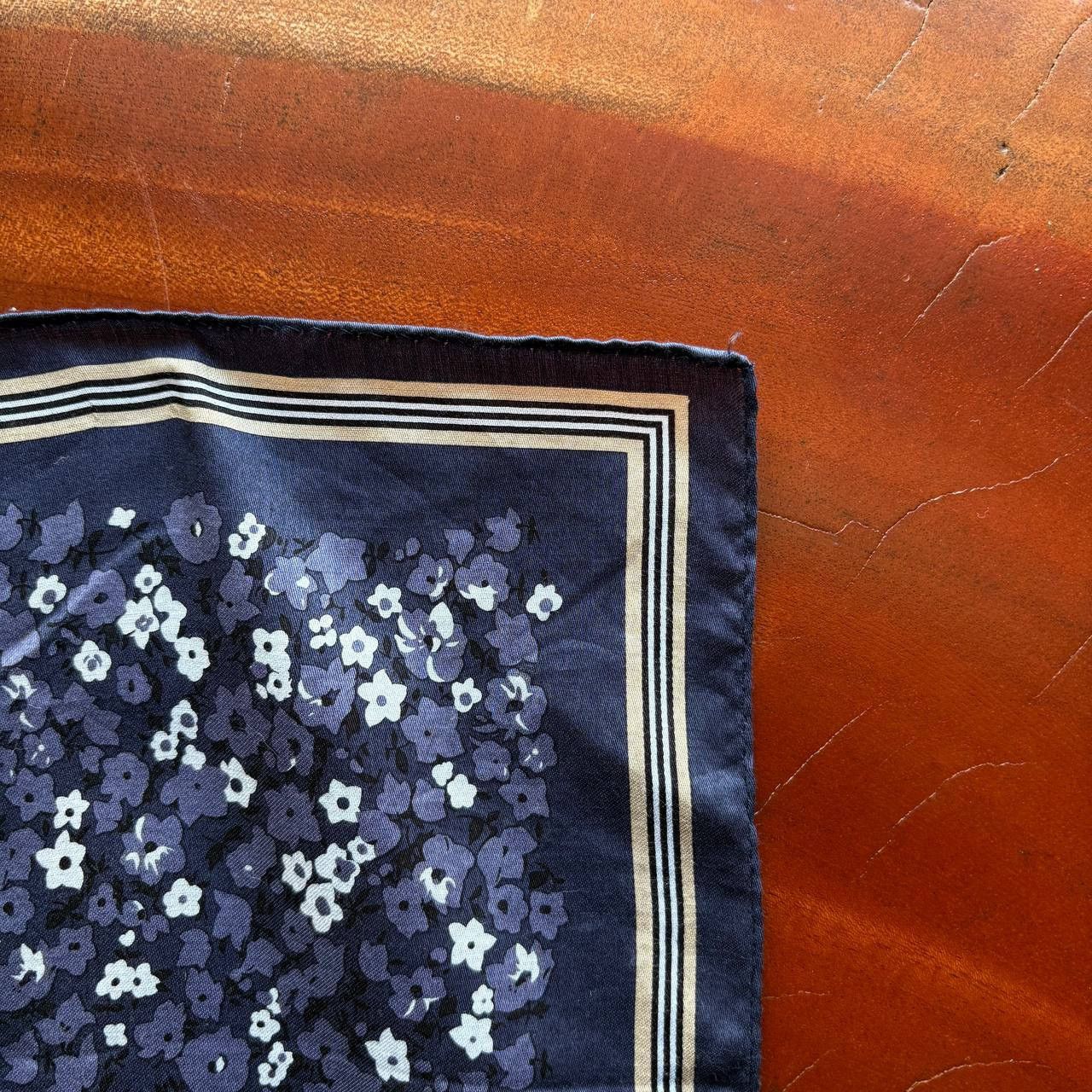 Burberry Burberry Blue Purple Floral Handkerchief Size ONE SIZE - 5 Thumbnail