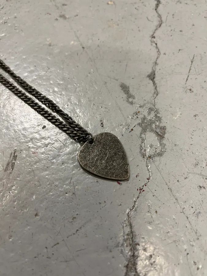Marithe + Francois Girbaud 2000s Marithé + François Girbaud Metal Grey Guitarist Necklace Size ONE SIZE - 6 Thumbnail