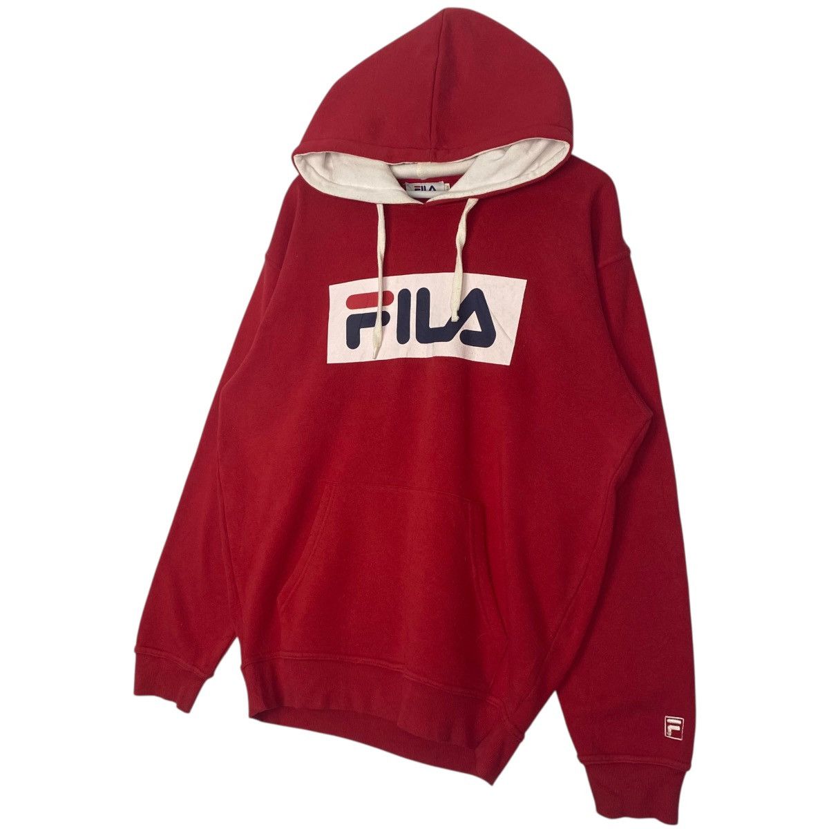Vintage Vintage Fila Hoodie Patch Logo Red Pullover Jumper Size LL Size US L / EU 52-54 / 3 - 2 Thumbnail