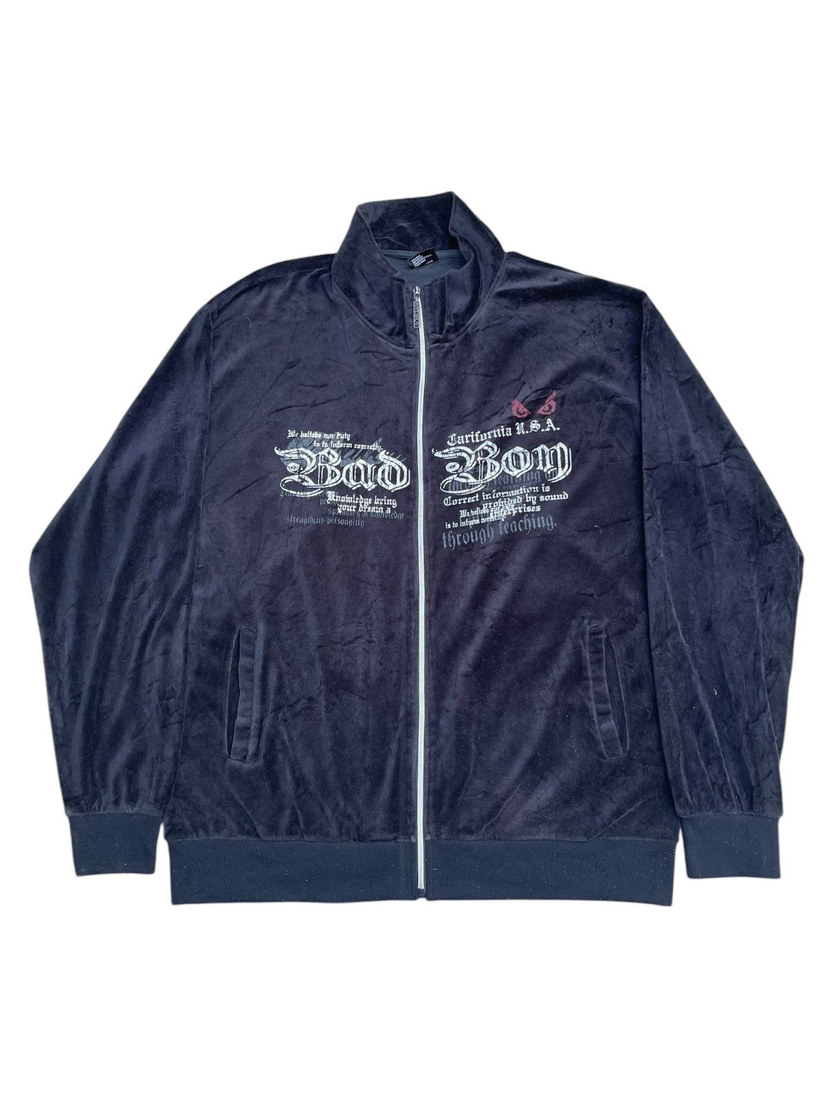 Japanese Brand × Vintage Bad Boy California USA Spellout Zipper Sweater Size US XL / EU 56 / 4 - 1 Thumbnail