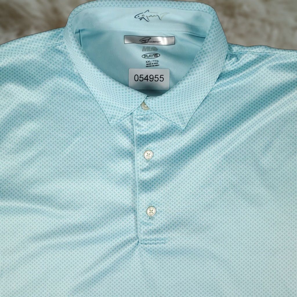 Vintage Greg Norman Polo Shirt Mens 2XL Blue Geometric Golf Casual Short Sleeve Polo Shirt Size US XXL / EU 58 / 5 - 1 Thumbnail