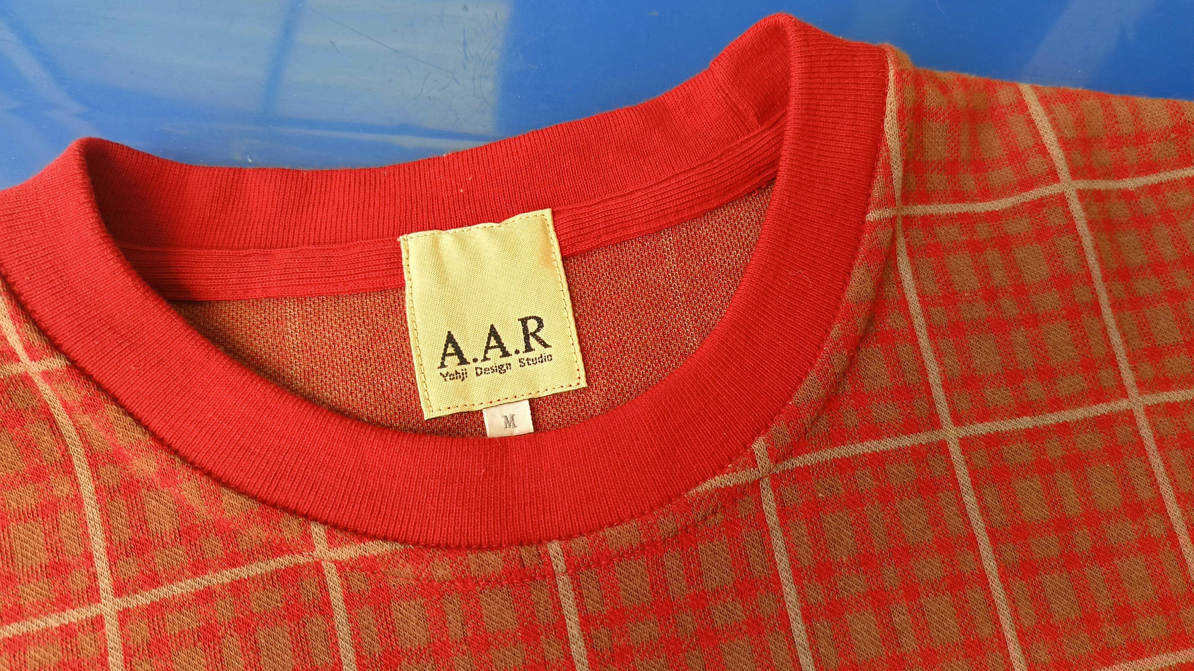 Yohji Yamamoto AAR Yohji Yamamoto design studio red plaid sweater ladies M Size M / US 6-8 / IT 42-44 - 2 Thumbnail