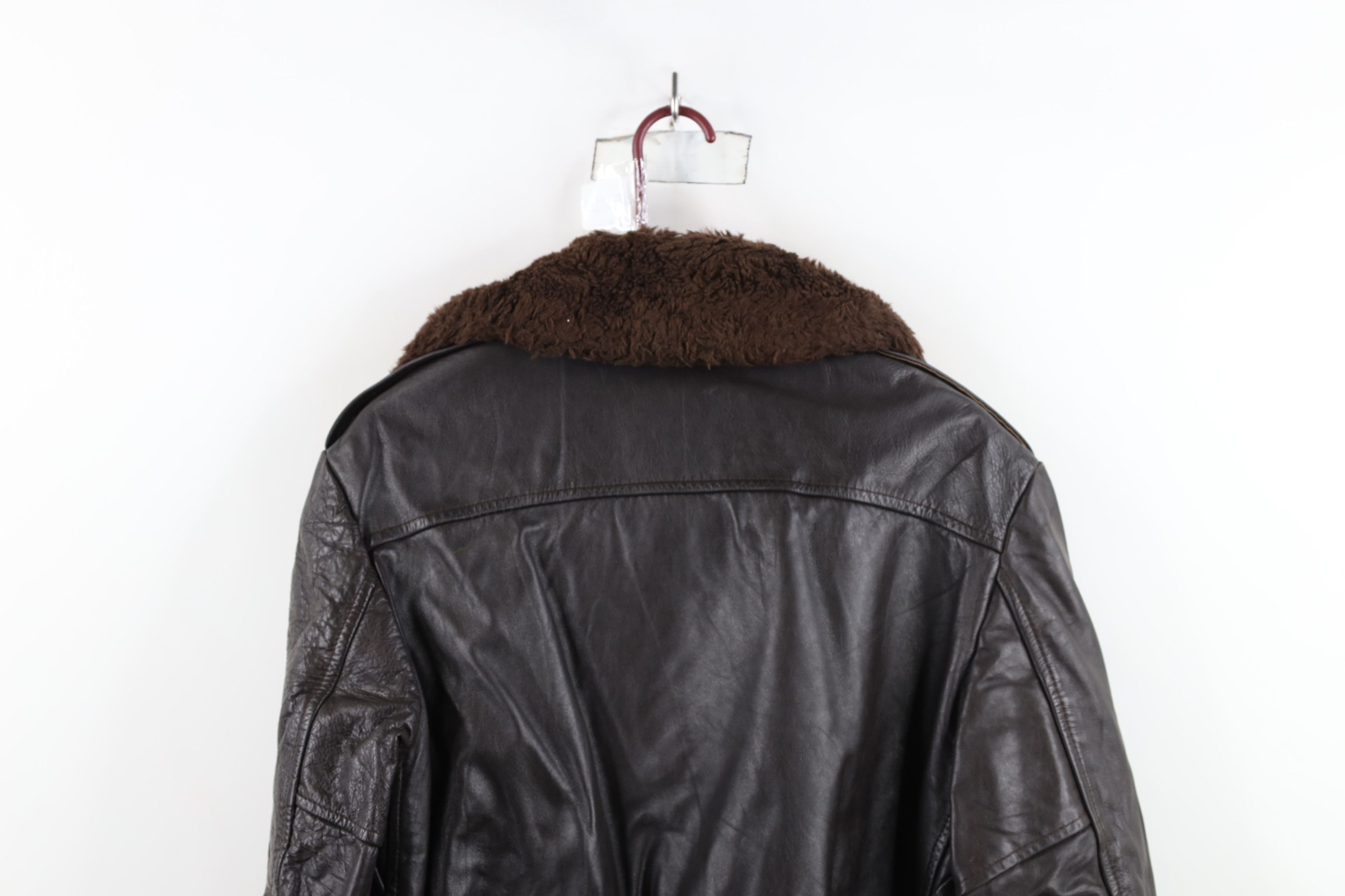 Cooper × Vintage Vintage 60s 70s Cooper Leather Flight Bomber Jacket USA Size US L / EU 52-54 / 3 - 14 Thumbnail