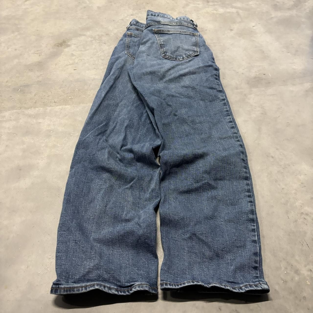 Japanese Brand × Vintage Crazy Vintage Y2K/2000s Grunge Dark Wash Essential Denim Jeans! Size US 31 - 4 Thumbnail