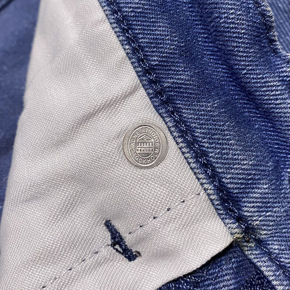 Acne Studios Acne Studios Vega Deep Petrol Washed Blue Stretch Jean Denim Size US 30 / EU 46 - 12 Thumbnail