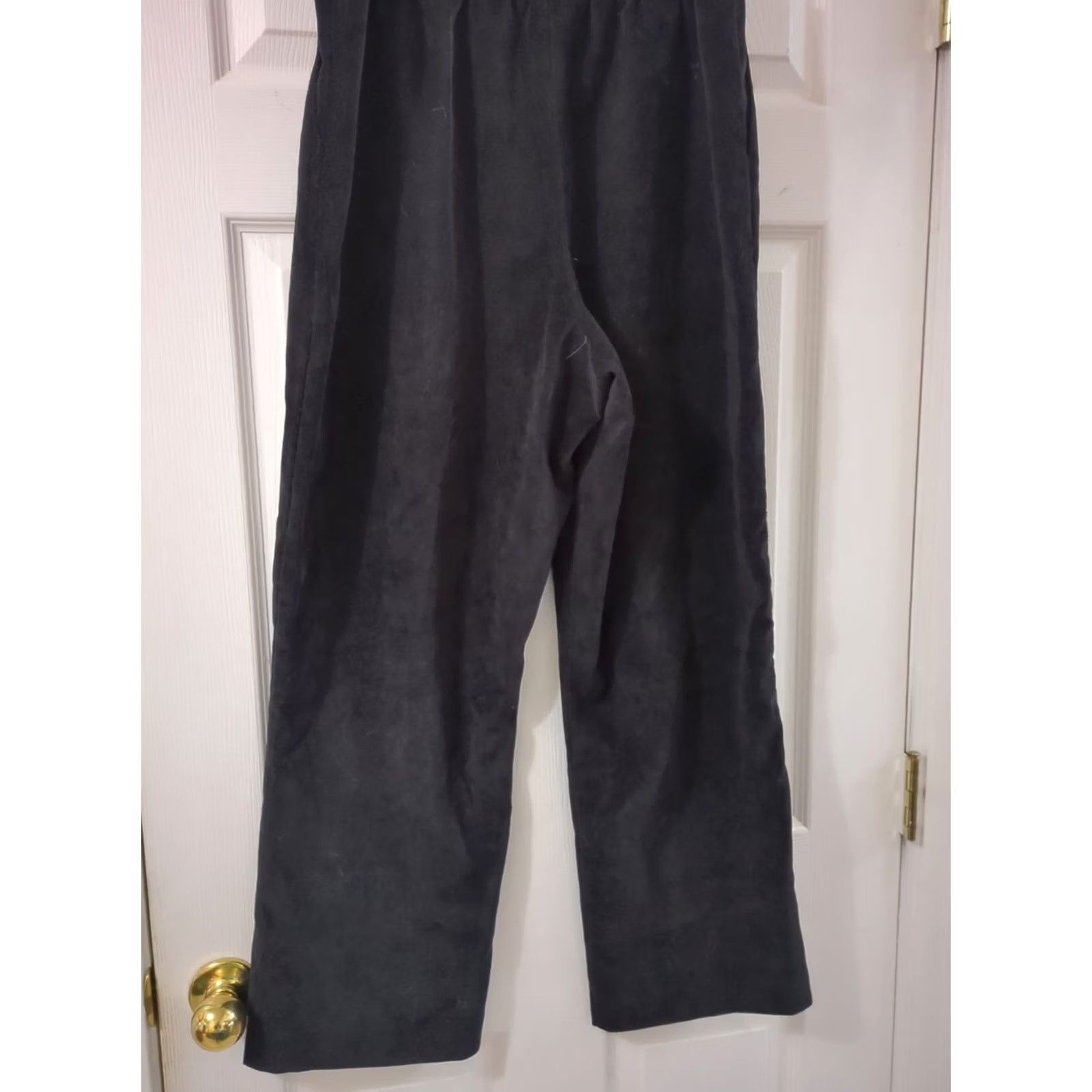 Vintage VINTAGE Alfred Dunner Corduroy Pants Women 14 Black Pull On Elastic Waist Pockets Dress Pants Straight Mens Womens Boys Girls Size 36" / US 14 / IT 50 - 3 Thumbnail