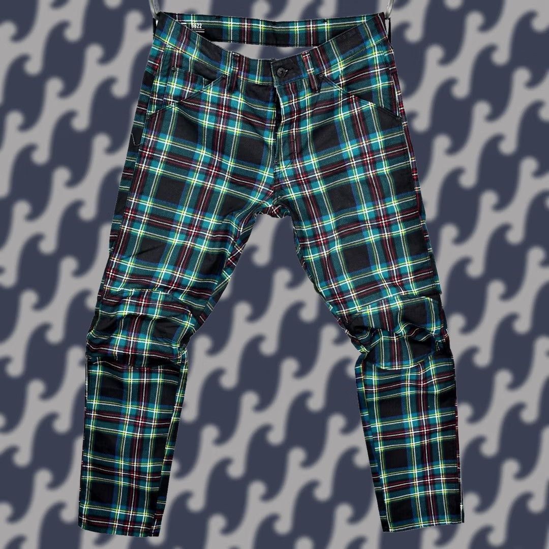 G-Star G-Star Pharrell Williams 5622 3D Tapered Royal Stewart Black Tartan Print Jeans Mens W32 L32 Size US 32 / EU 48 - 1 Thumbnail