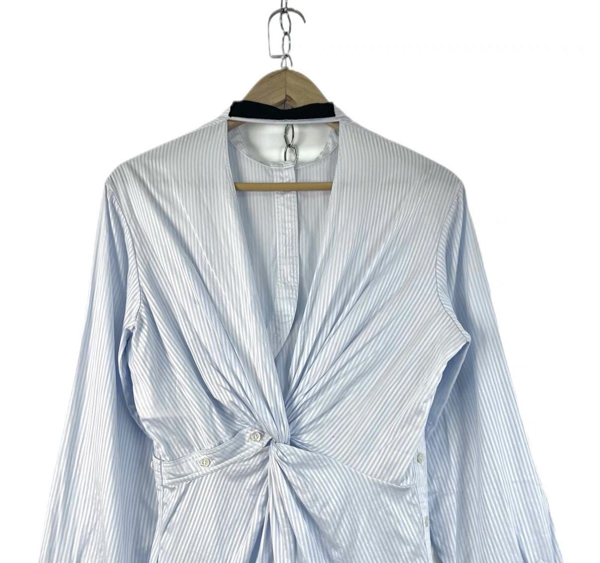 Dior Dior Blue Asymmetric Striped Polo Dress K12 Size XS / US 0-2 / IT 36-38 - 6 Thumbnail