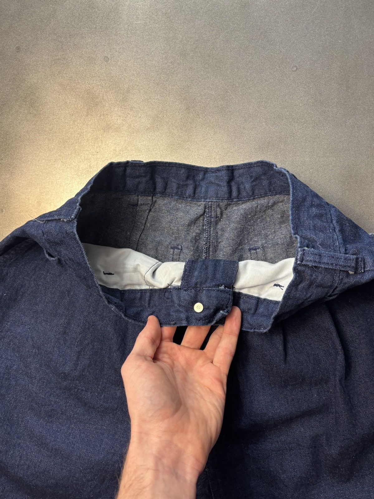 Vintage 1990s Vintage Pleated Jean Shorts Dark Denim Jorts USA Made Size US 29 - 5 Thumbnail
