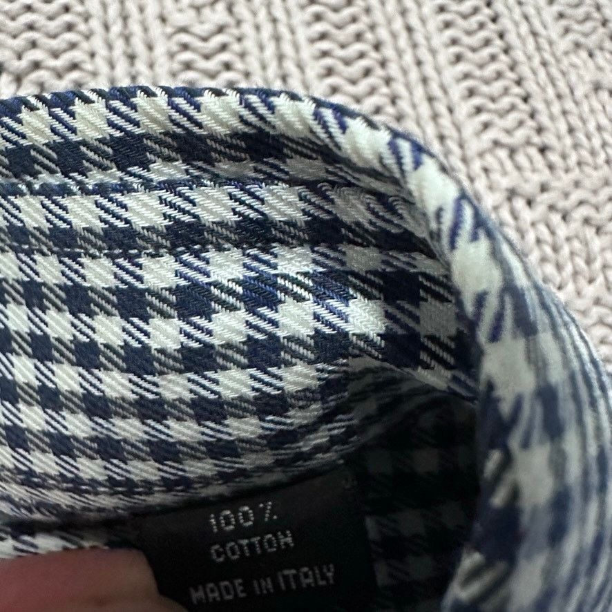 Hickey Freeman Hickey Freeman navy houndstooth plaid button down Size US M / EU 48-50 / 2 - 6 Thumbnail