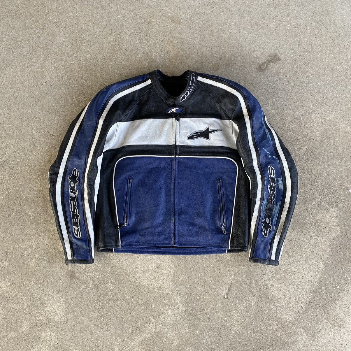 Alpinestars × Leather Jacket × Racing Vintage Alpinestars Leather Moto ...