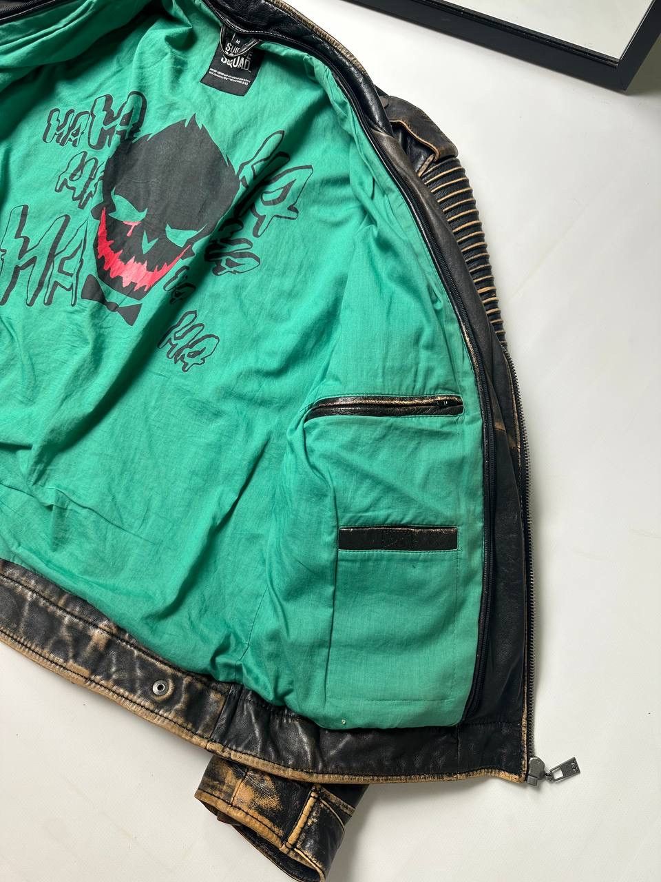 DC Comics 2016s Suicide Squad Joker Leather Jacket Vintage RARE🔥 Size US M / EU 48-50 / 2 - 10 Thumbnail