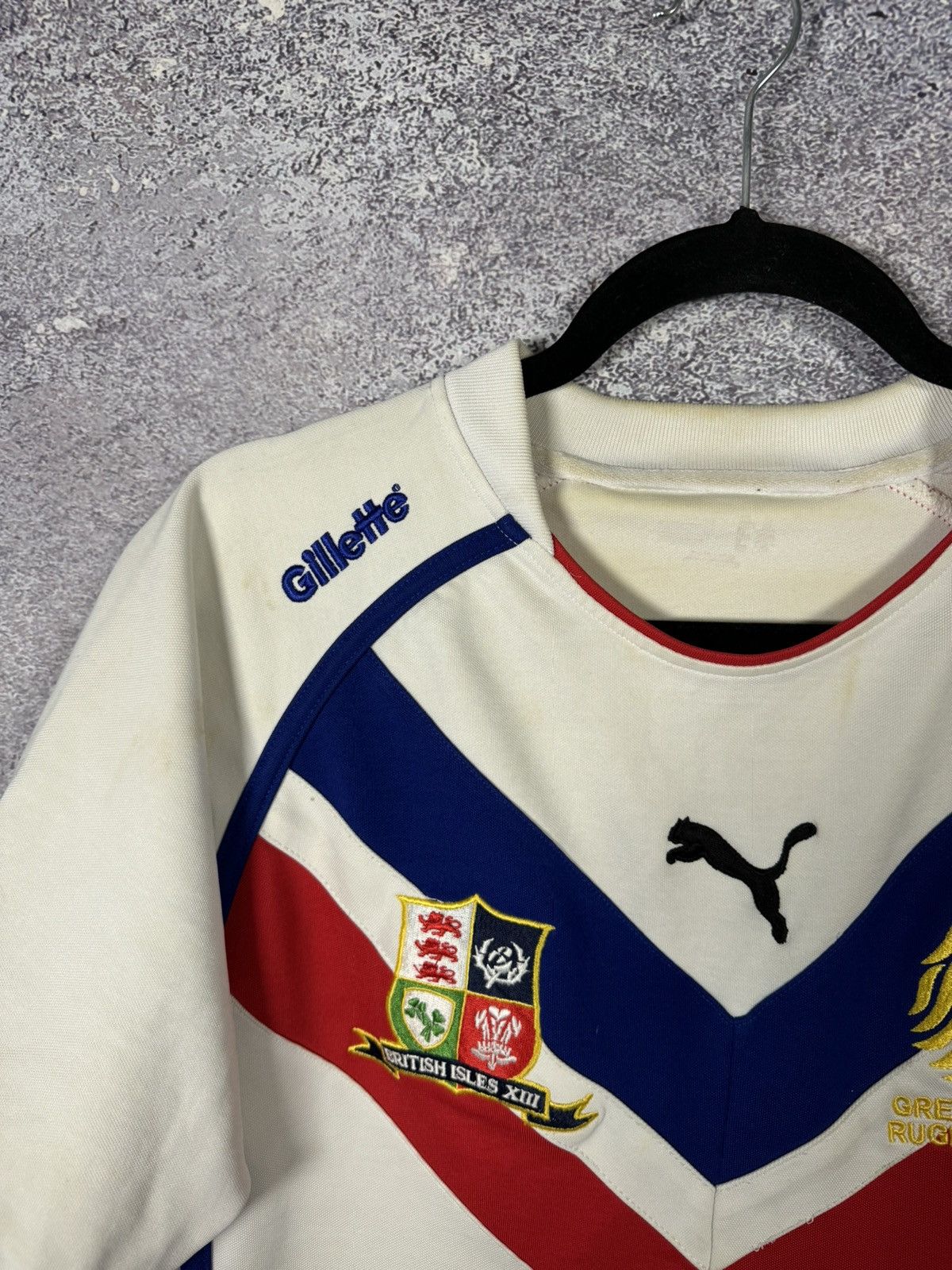 Puma × Vintage GREAT BRITAIN RUGBY LEAGUE BRITISH ISLES 2007 rugby JERSEY Size US S / EU 44-46 / 1 - 4 Thumbnail