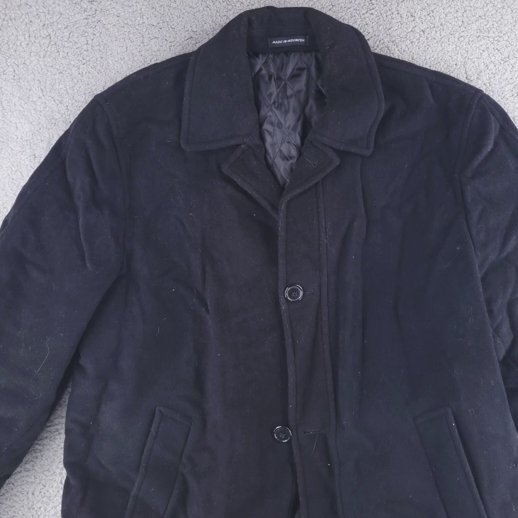 Ralph Lauren Lauren Ralph Lauren Coat Mens 42 Long Wool Cashmere Overcoat Cambridge Quilted Black Size US XS / EU 42 / 0 - 3 Thumbnail