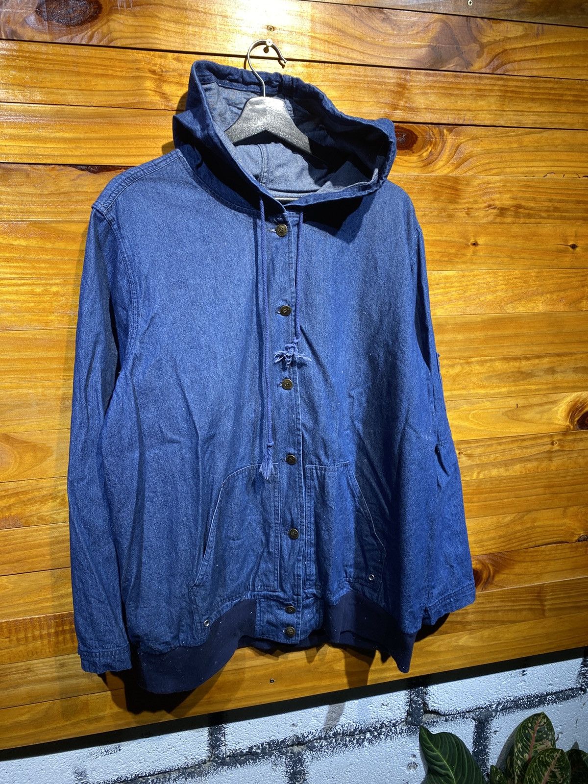 Japanese Brand Chihiro Yasuda Vintage Denim Hooded Jacket – Japanese Size US XL / EU 56 / 4 - 5 Thumbnail