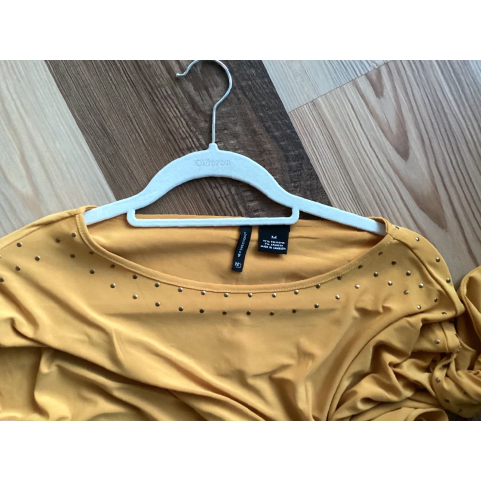 Vintage New Directions Women Top Yellow Gold 3/4 Sleeves Size M / US 6-8 / IT 42-44 - 5 Thumbnail