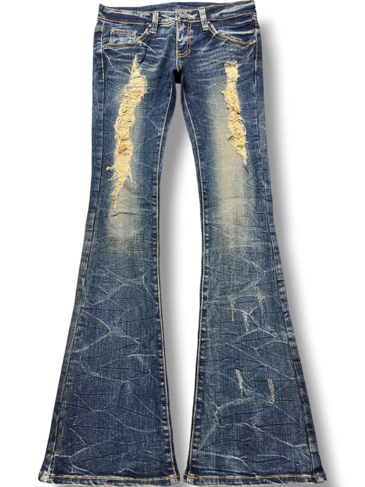 Hysteric Glamour Vintage d.i.a Flare Mudwasj Ripped Distressed Denim Size US 29 - 1 Thumbnail
