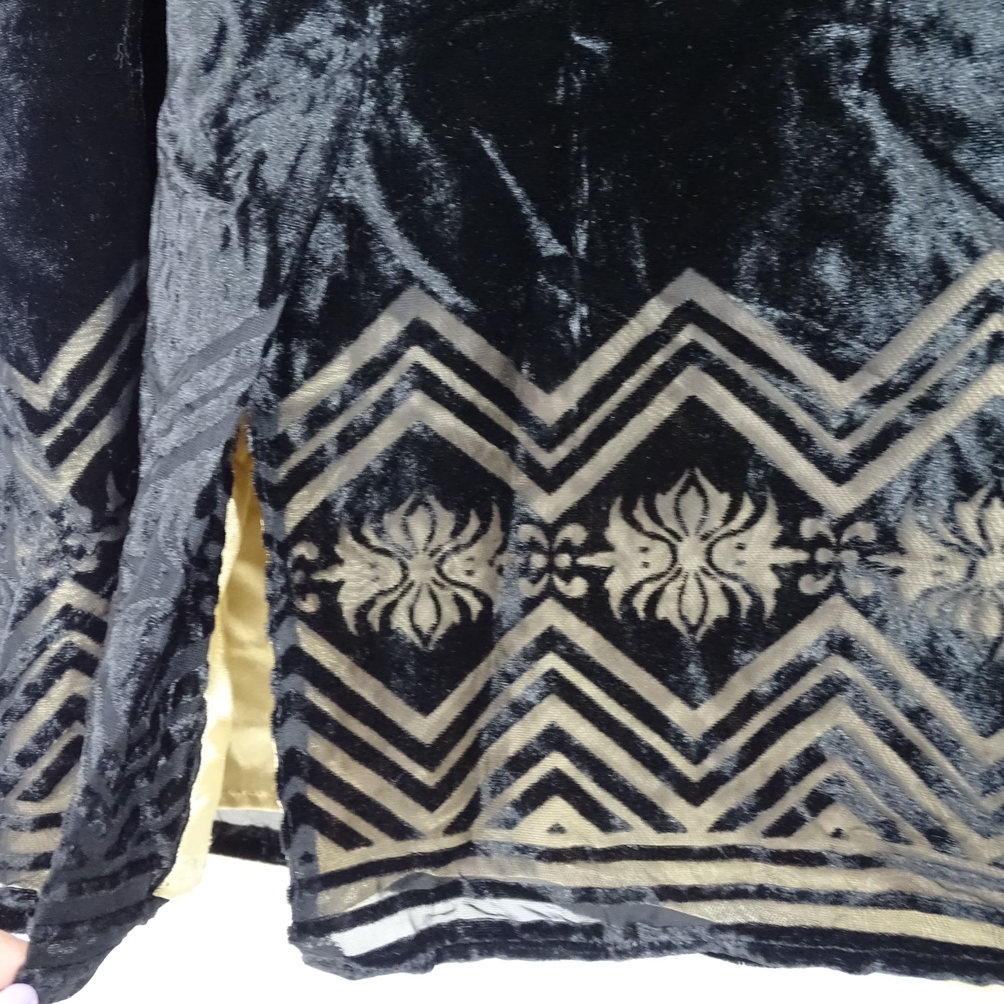Other Vintage Victor Costa Occasion Black Velvet Skirt Size XS Size 24" / US 00 / IT 34 - 5 Thumbnail