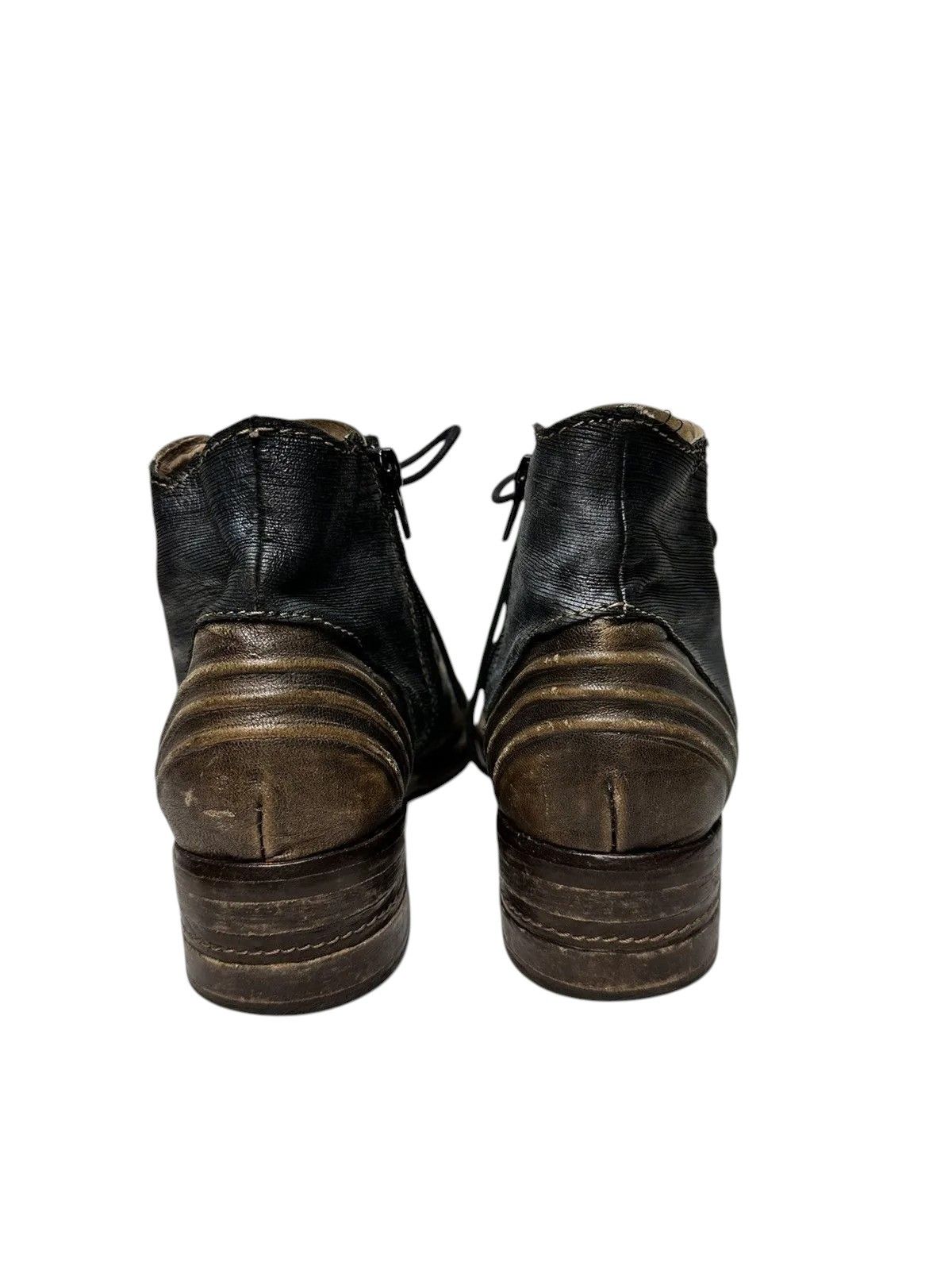 Leather Vintage Metal Zip Italy Leather Mens Boots AS 98 Style Size US 9 / IT 39 - 6 Thumbnail